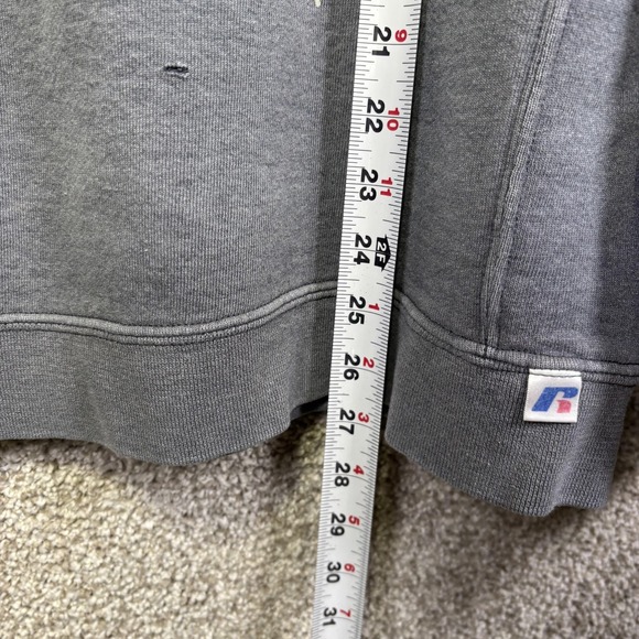 Vintage 90s Russell Athletic Sweatshirt Mens L Gray Fleece Crewneck Pullover - Picture 7 of 9